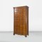 Italian Archive Cabinet in Walnut Wood and Brass Details, 1940s 2