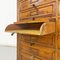 Italian Archive Cabinet in Walnut Wood and Brass Details, 1940s 13