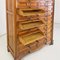 Mueble para archivo italiano de madera de nogal y detalles de latón, años 40, Imagen 14