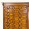 Italian Archive Cabinet in Walnut Wood and Brass Details, 1940s 7