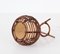 Round Table Lamp in Rattan by Louis Sognot, 1960s, Image 13