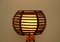 Round Table Lamp in Rattan by Louis Sognot, 1960s 4