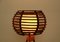 Runde Tischlampe aus Rattan von Louis Sognot, 1960er 4