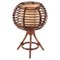 Lampe de Bureau Ronde en Rotin par Louis Sognot, 1960s 1