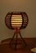 Lampada da tavolo rotonda in vimini di Louis Sognot, anni '60, Immagine 15