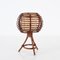 Round Table Lamp in Rattan by Louis Sognot, 1960s 11