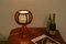 Lampada da tavolo rotonda in vimini di Louis Sognot, anni '60, Immagine 14