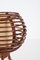 Round Table Lamp in Rattan by Louis Sognot, 1960s 8