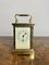 Grande Horloge Carrosse Antique en Laiton, France, 1890s 1