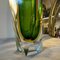 Mid-Century Modern Green and Yellow Faceted Sommerso Murano Glass Vase from Seguso, 1960s, Image 6