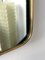 Large Mid-Century Italian Mirror with Brass Frame, 1950s 9