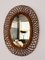 Italian Oval Wall Mirror with Bamboo Frame in the style of Franco Albini, 1970s 14