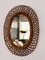 Italian Oval Wall Mirror with Bamboo Frame in the style of Franco Albini, 1970s, Image 14