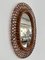 Italian Oval Wall Mirror with Bamboo Frame in the style of Franco Albini, 1970s 8