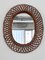 Italian Oval Wall Mirror with Bamboo Frame in the style of Franco Albini, 1970s 2