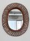 Italian Oval Wall Mirror with Bamboo Frame in the style of Franco Albini, 1970s, Image 2