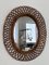 Specchio da parete ovale con cornice in bambù nello stile di Franco Albini, Italia, anni '70, Immagine 9