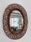 Italian Oval Wall Mirror with Bamboo Frame in the style of Franco Albini, 1970s 15