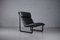 Large Model 2001 Lounge Chair in Black Leather by Bruce Hannah and Andrew Ivar Morrison for Knoll International, 1970s 2