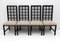 Mackintosh Style Black Lacquered High Back Chairs, 1970, Set of 4 2