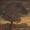 Artiste Italien, Paysage, 1750, Huile sur Toile, Encadrée 15