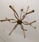 Lámpara de araña italiana de latón con 12 brazos, años 40, Imagen 6