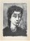 Andre Minaux, Portrait, Original Lithograph, Mid 20th Century, Image 1