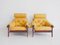 Leather Armchairs and Footstool from Percival Lafer, 1960s 2