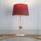 Postmodern Methacrylate and Brass Sphere Table Lamp, 1980s 5