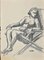 Jean Chapin, Desnudo de mujer, dibujo a lápiz, años 30, Imagen 1