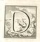 Gaspar Van Wittel (Vanvitelli), Letter D, Etching, 18th Century 1