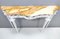 Consolle vintage in faggio laccato bianco con ripiano in marmo giallo, Immagine 4