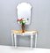 Vintage White Lacquered Beech Console with Yellow Marble Top 3