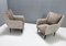 Pearl Grey and Taupe Velvet Armchairs by Carlo De Carli, Set of 2 1