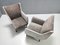 Pearl Grey and Taupe Velvet Armchairs by Carlo De Carli, Set of 2 6