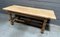 French Bleached Oak Farmhouse Dining Table, 1920s 2
