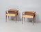 Italienische Vintage Teak Nachttische, 1950er, 2er Set 4