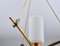 Mid-Century Italian Pendant Lamp with Opaline Glass, 1950s 2