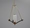 Mid-Century Italian Pendant Lamp with Opaline Glass, 1950s 8