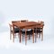 Tavolo da pranzo vintage in teak con sedie, set di 7, Immagine 1