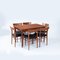 Vintage Danish Teak Dining Table & Chairs, Set of 7 1