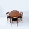 Dänischer Vintage Esstisch & Stühle aus Teak, 7 Set 2