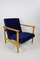 GFM-142 Armchair in Navy Blue Velvet attributed to Edmund Homa, 1970s 4