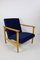 GFM-142 Armchair in Navy Blue Velvet attributed to Edmund Homa, 1970s, Image 4