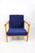 GFM-142 Armchair in Navy Blue Velvet attributed to Edmund Homa, 1970s 2