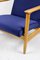 GFM-142 Armchair in Navy Blue Velvet attributed to Edmund Homa, 1970s, Image 3