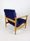 GFM-142 Armchair in Navy Blue Velvet attributed to Edmund Homa, 1970s, Image 8