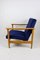 GFM-142 Armchair in Navy Blue Velvet attributed to Edmund Homa, 1970s, Image 6