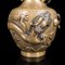 Antike chinesische viktorianische dekorative Vase aus Messing mit Drachenmotiv 10