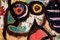 Alfombra Joan Miró con mujer y pájaros, años 60, Imagen 4
